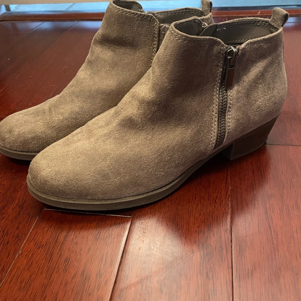 Tan ankle booties